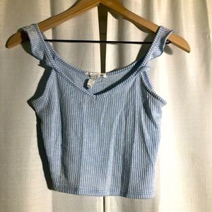 Blue crop top